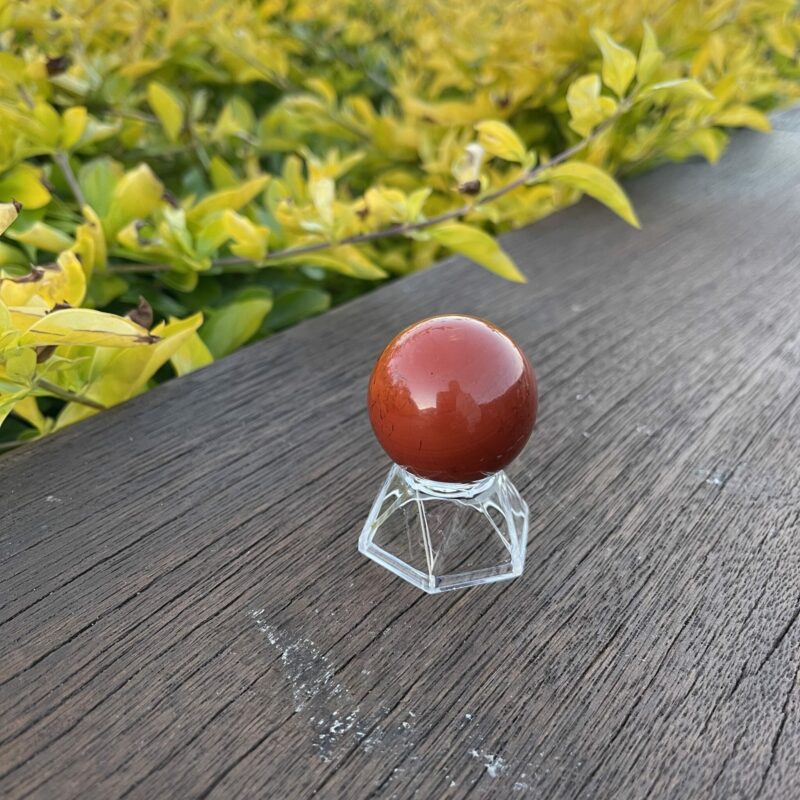 This is Grounding Small Red Jasper Sphere 37mm