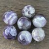 This is Small Chevron Amethyst Sphere 3cm