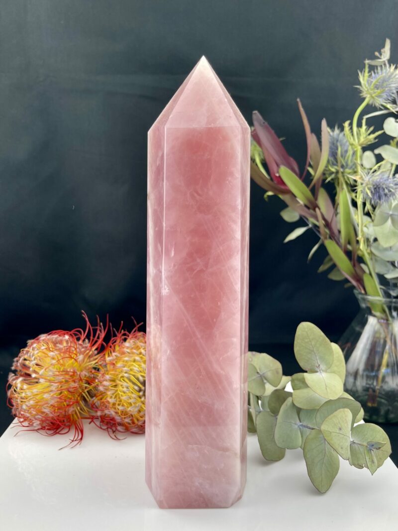 this is stunning rose quartz tower