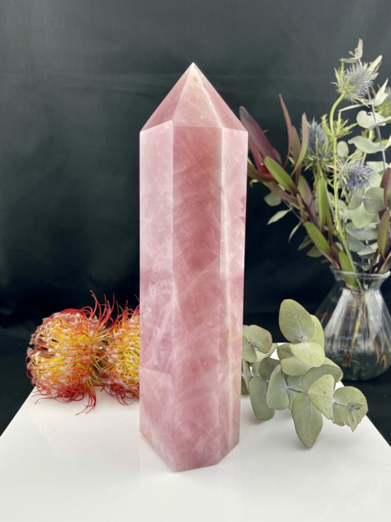 this is stunning rose quartz tower