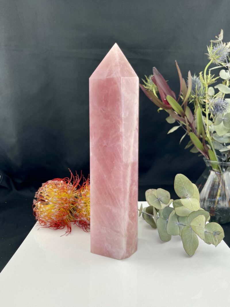 this is stunning rose quartz tower