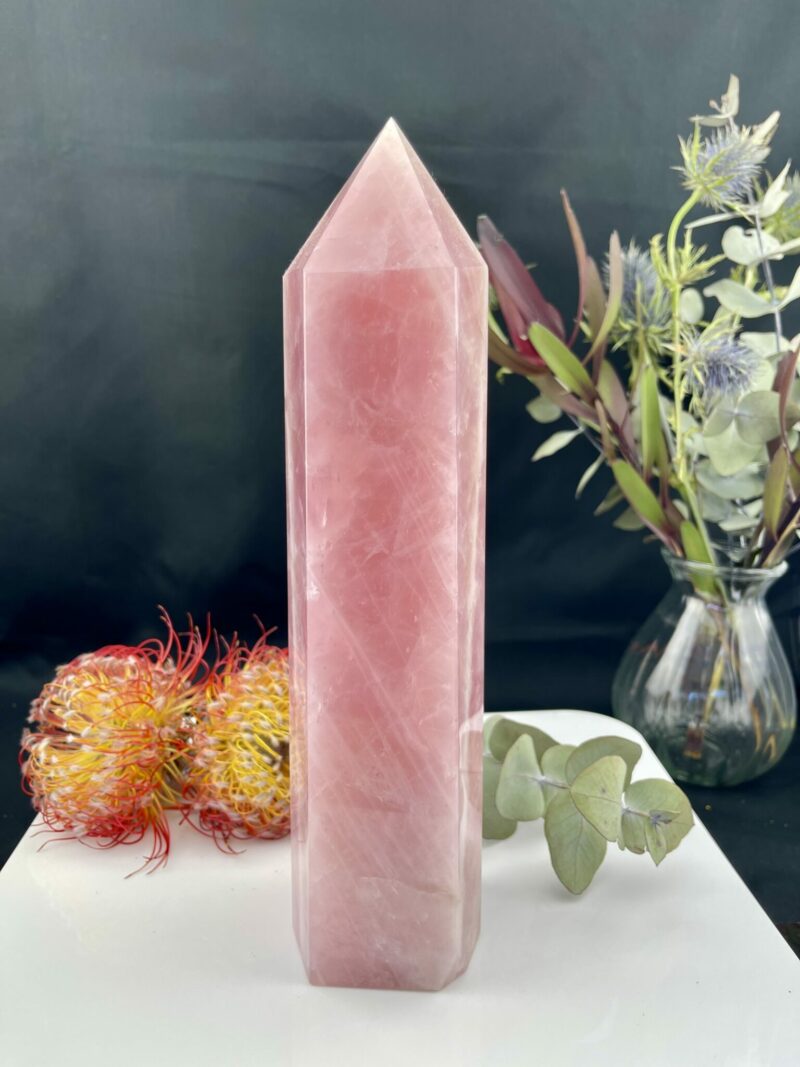 this is stunning rose quartz tower