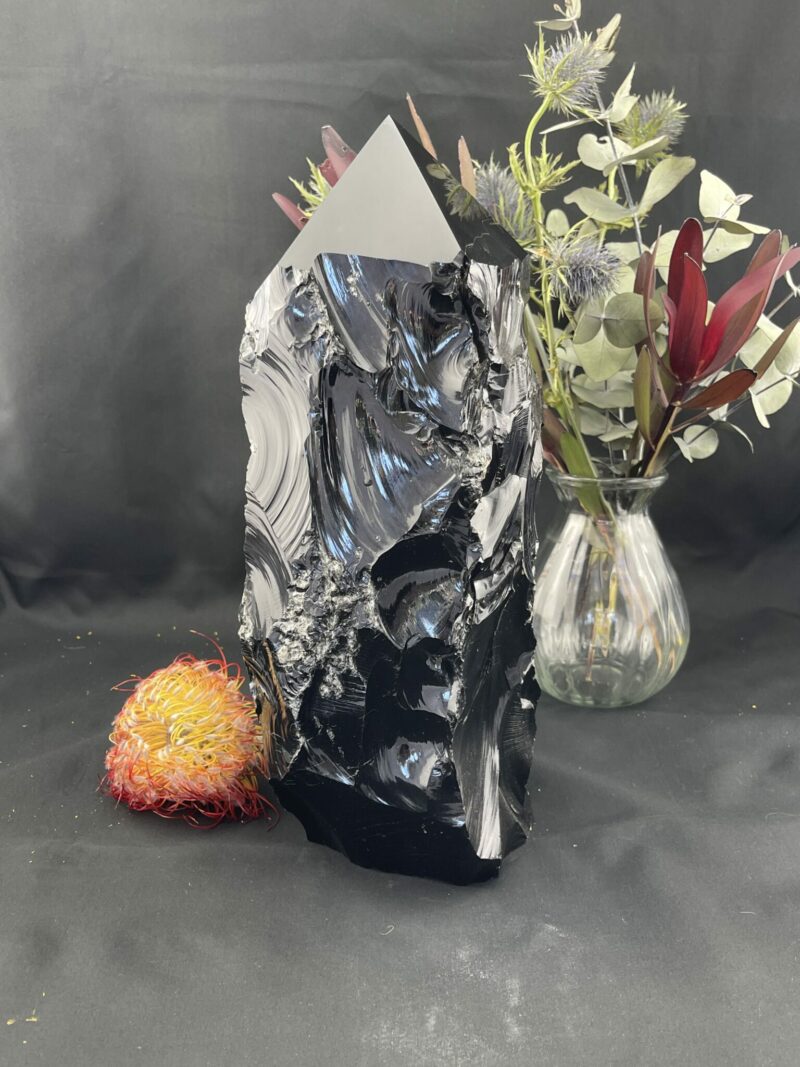 This is Black Obsidian Raw Tower - A Powerful Protector