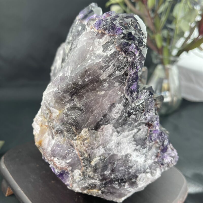 This is black amethyst galaxy cluster enhancing spiritual and emotional balance