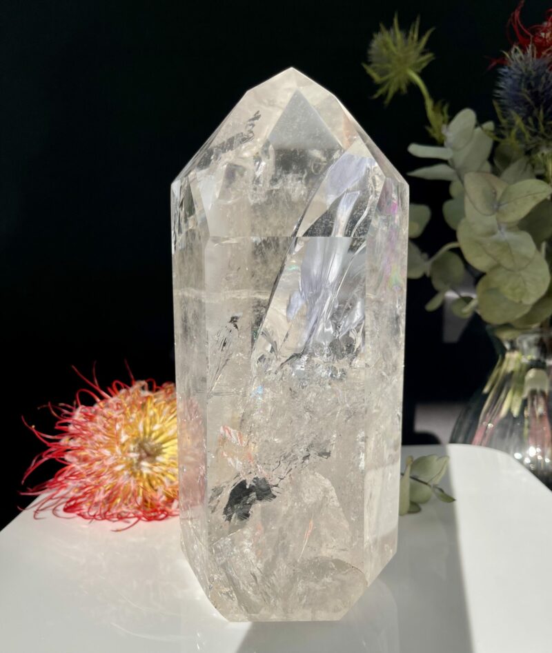 Clear Quartz Channelling Rainbow Tower - A Bridge to Higher Realms