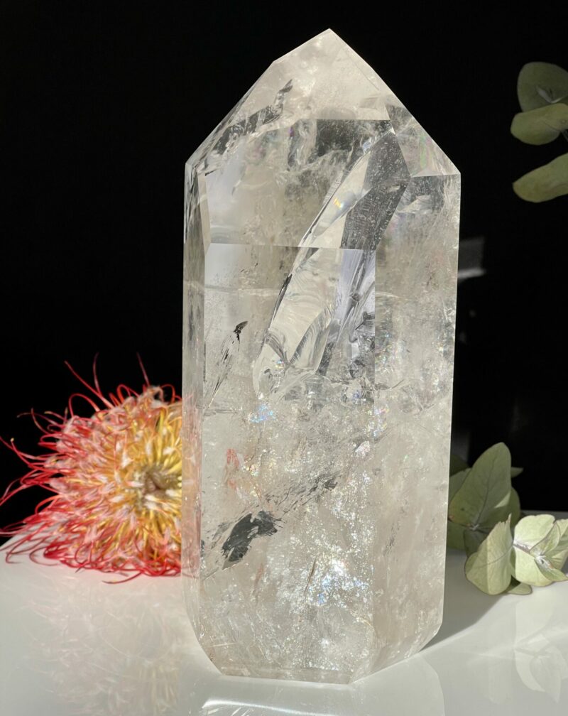 Clear Quartz Channelling Rainbow Tower - A Bridge to Higher Realms