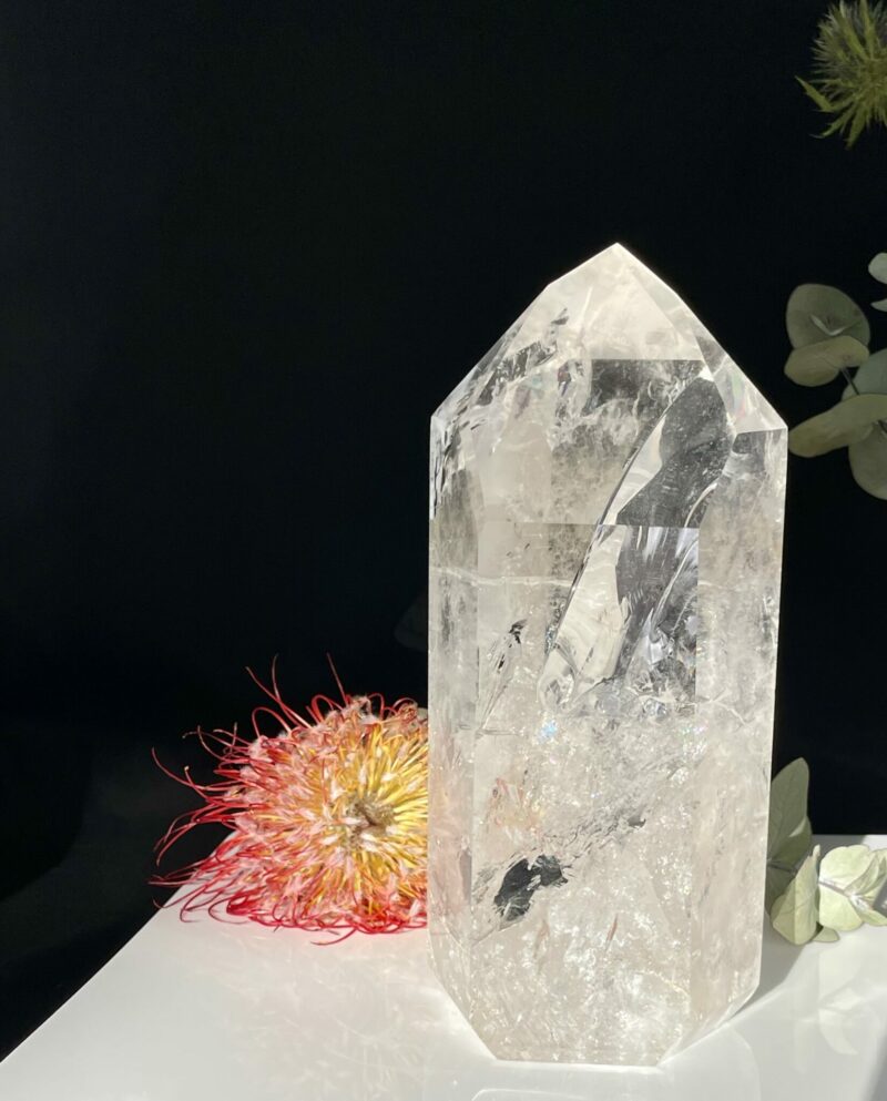 Clear Quartz Channelling Rainbow Tower - A Bridge to Higher Realms