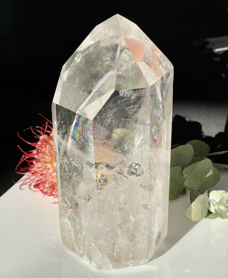 Clear Quartz Channelling Rainbow Tower - A Bridge to Higher Realms