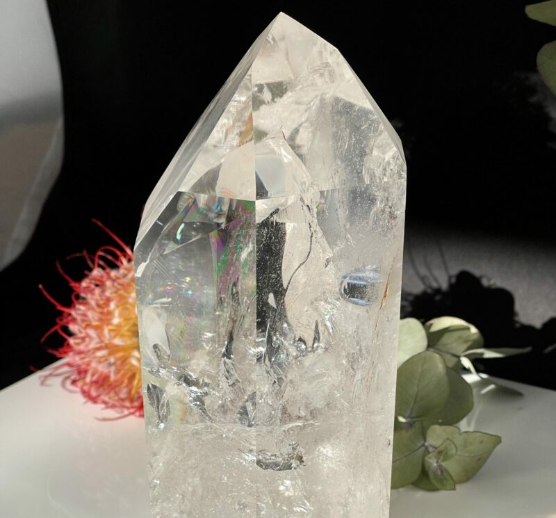 Clear Quartz Channelling Rainbow Tower - A Bridge to Higher Realms