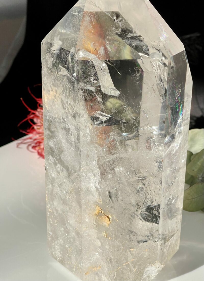 Clear Quartz Channelling Rainbow Tower - A Bridge to Higher Realms