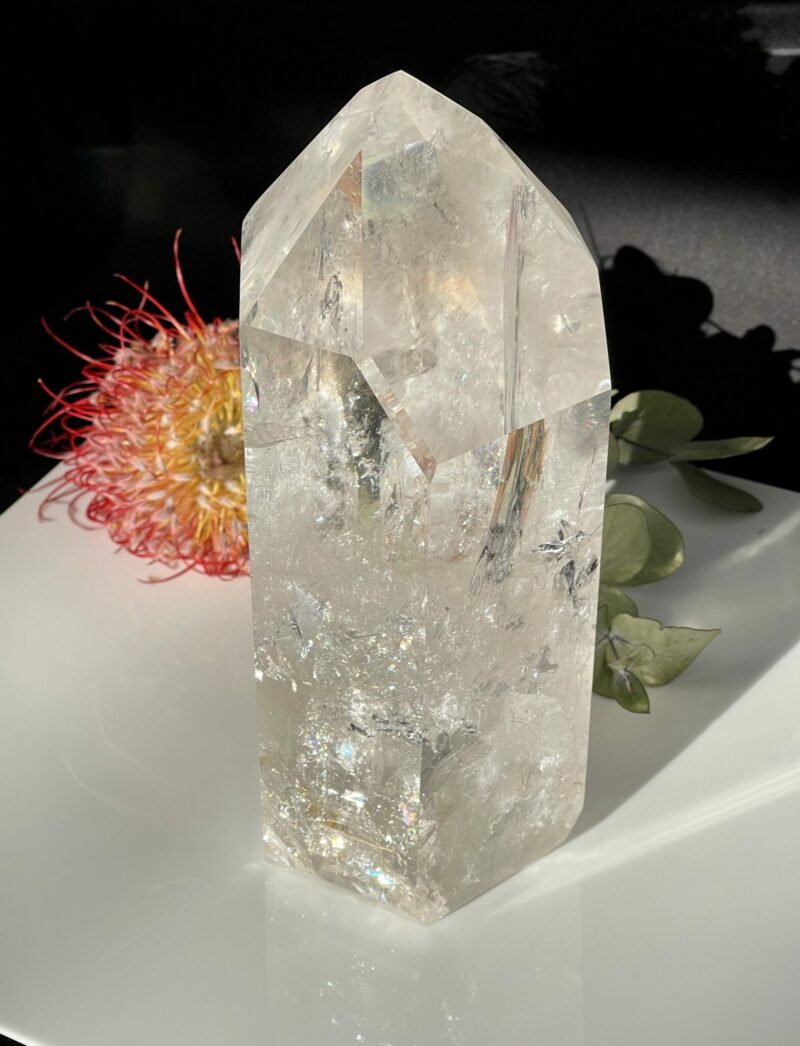 Clear Quartz Channelling Rainbow Tower - A Bridge to Higher Realms