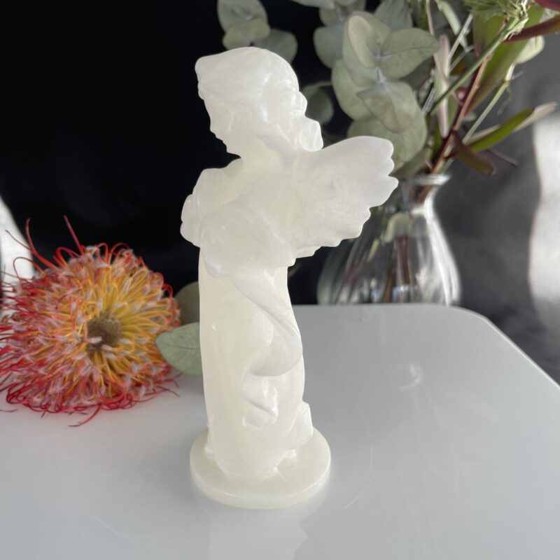 Natural White Jade Angel