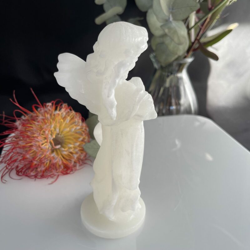 Natural White Jade Angel