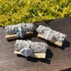 This is 3-Pack Smudge Combo: Palo Santo, Sage, Rose Quartz, Howlite, and Apatite for Cleansing, Healing, and Emotional Balance