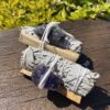 This is 2-Pack Smudge Combo: White Sage, Palo Santo Stick, and Amethyst for Spiritual Cleansing, Protection, and Emotional Healing