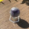 This is Earthy Chevron Amethyst Sphere 37mm