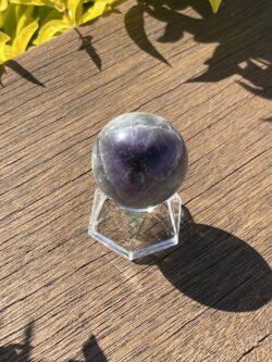 This is Earthy Chevron Amethyst Sphere 37mm