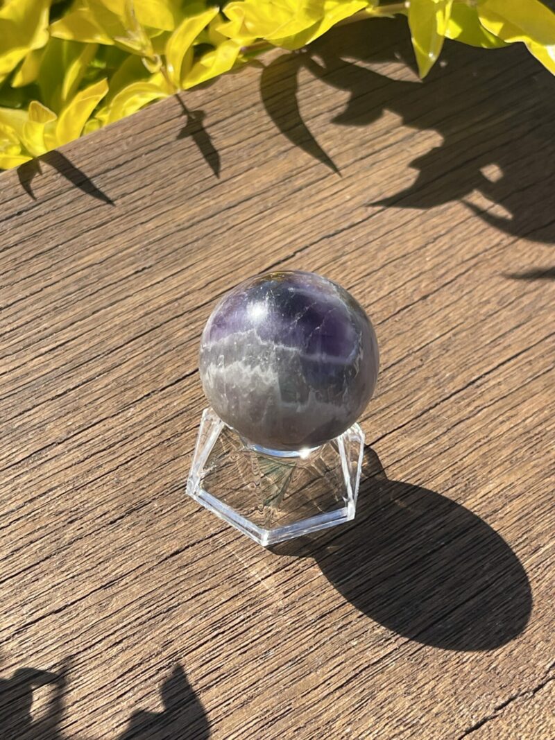 This is Earthy Chevron Amethyst Sphere 37mm