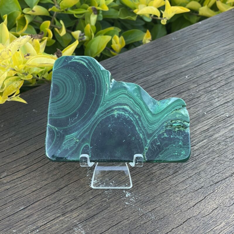 This is Malachite Slice Freeform 172gr