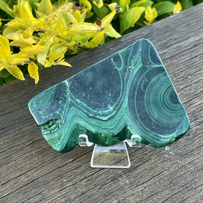 This is Malachite Slice Freeform 172gr