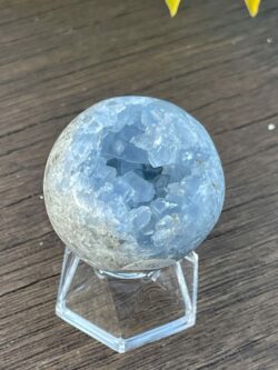 This isCelestial Celestite Sphere with Open Cluster - 140g