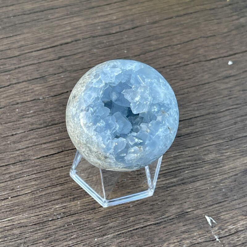 This isCelestial Celestite Sphere with Open Cluster - 140g