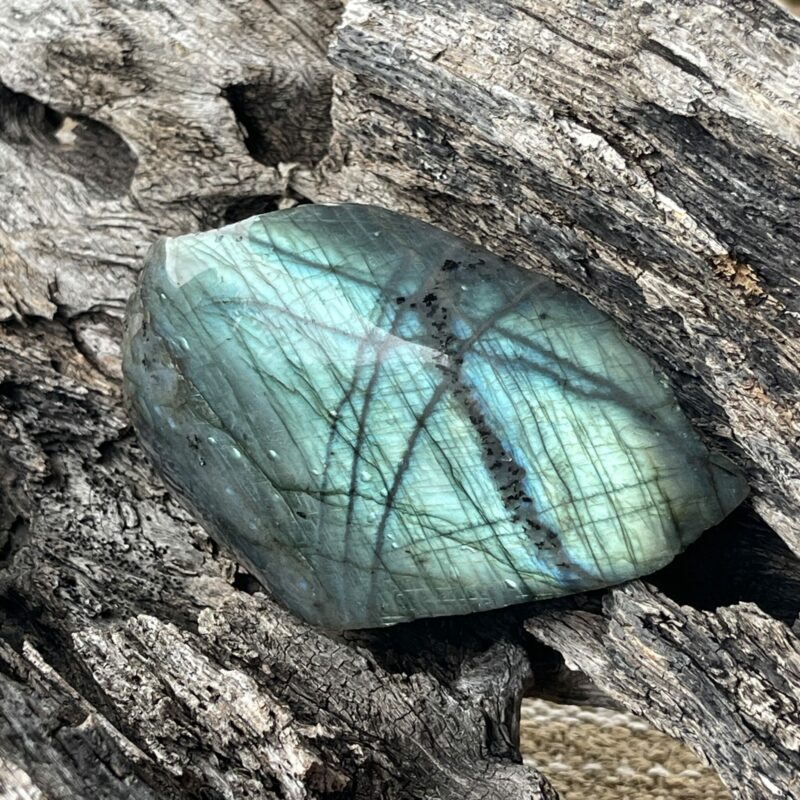 This is Enigmatic One-Side Polished Labradorite Freeform - 430gr