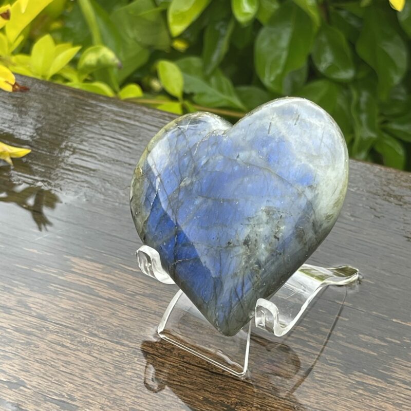 This is Enchanting Blue Labradorite Heart - 122g