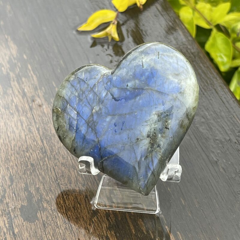 This is Enchanting Blue Labradorite Heart - 122g