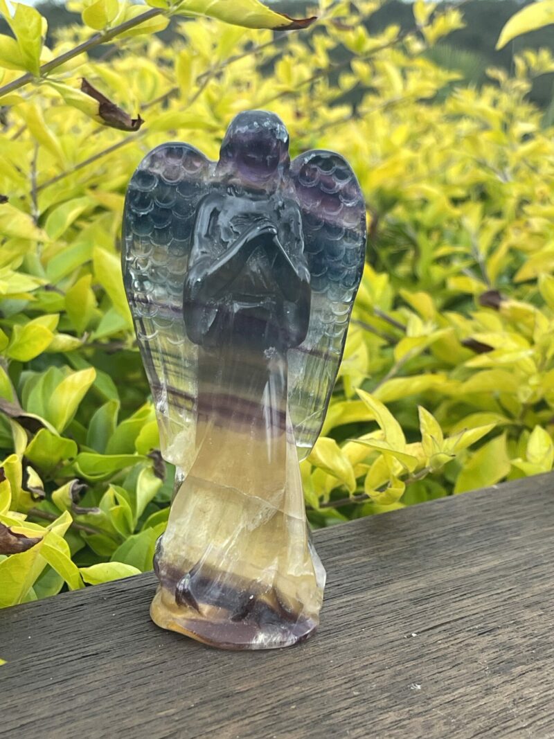 This is Comforting Rainbow Fluorite Angel - 266g