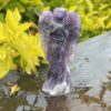 This is Tranquil Chevron Amethyst Angel - 7.5cm