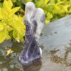 This is Divine Chevron Amethyst Angel with White Wings - 7.5cm