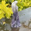 This is Divine Chevron Amethyst Angel with White Wings - 7.5cm