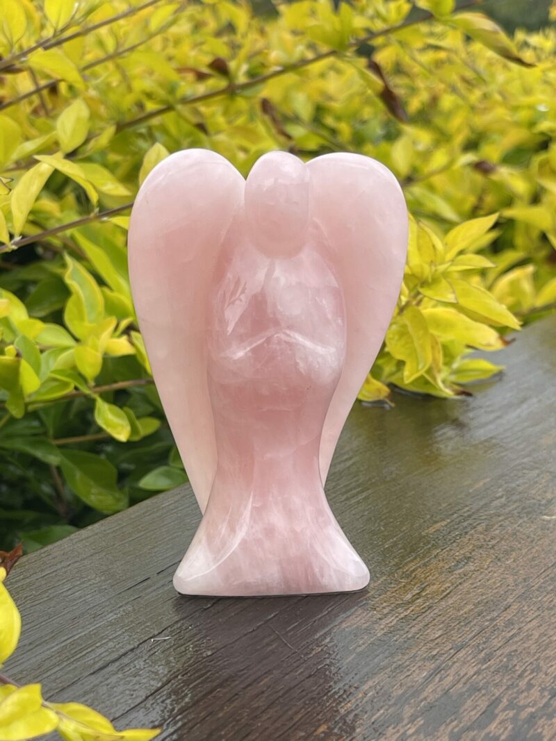 This is Radiant Rose Quartz Angel of Love - 10cm