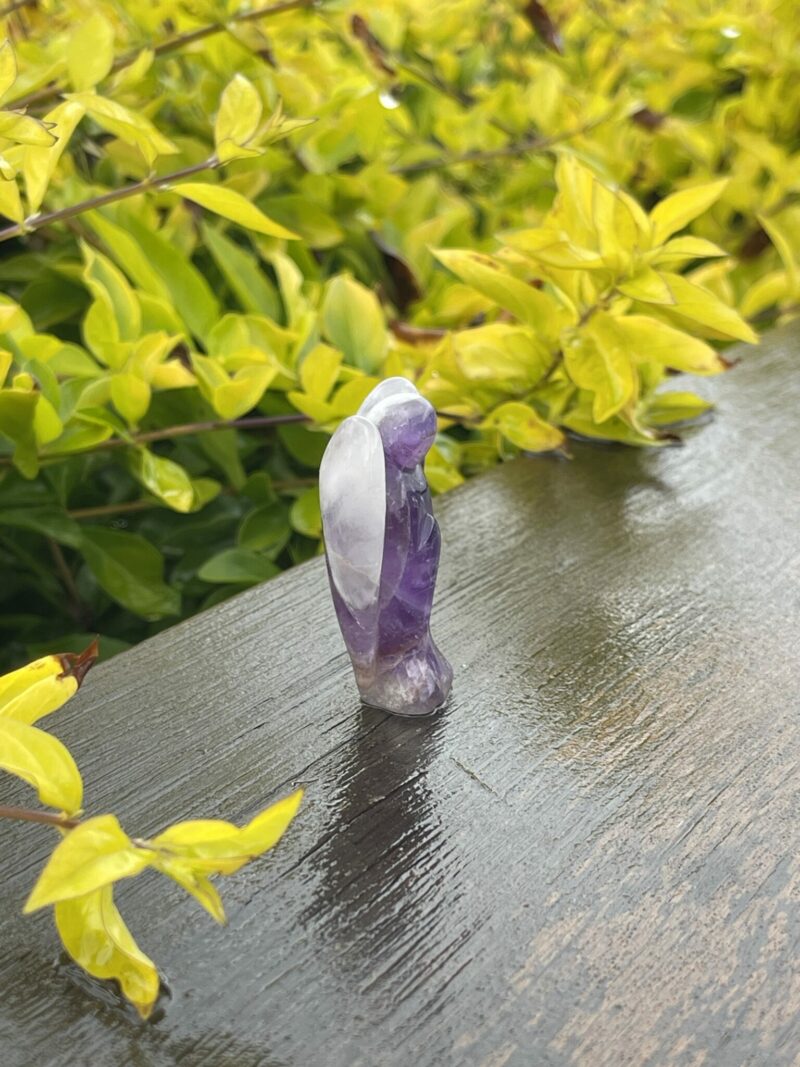 This is Calming Chevron Amethyst Angel of Clarity - 5cm