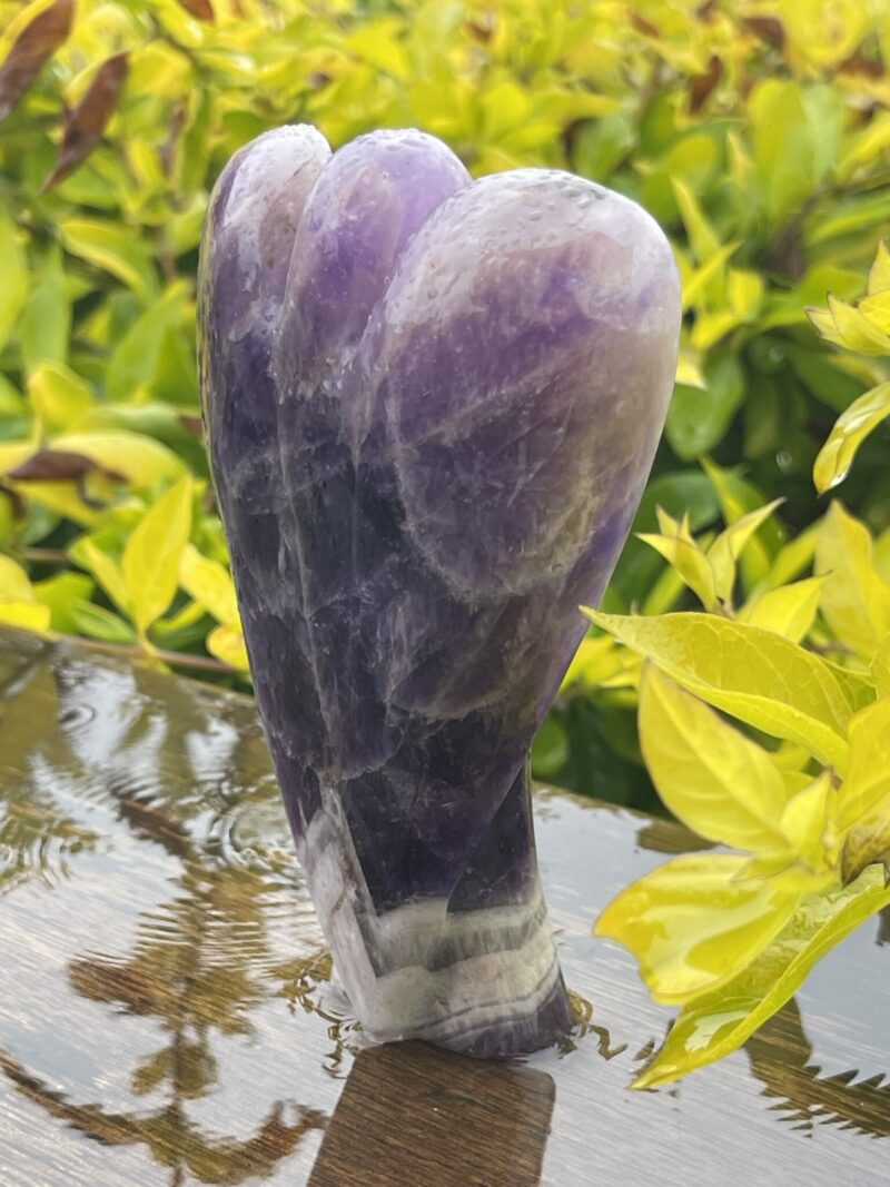 This is Majestic Chevron Amethyst Angel of Wisdom - 11.5cm