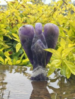 This is Majestic Chevron Amethyst Angel of Wisdom - 11.5cm