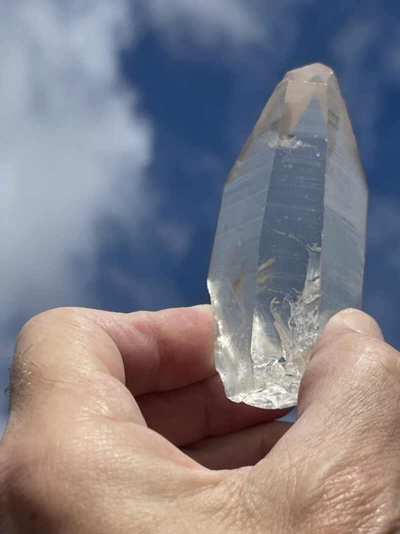 This is Clear Lemurian Quartz Point – 111g