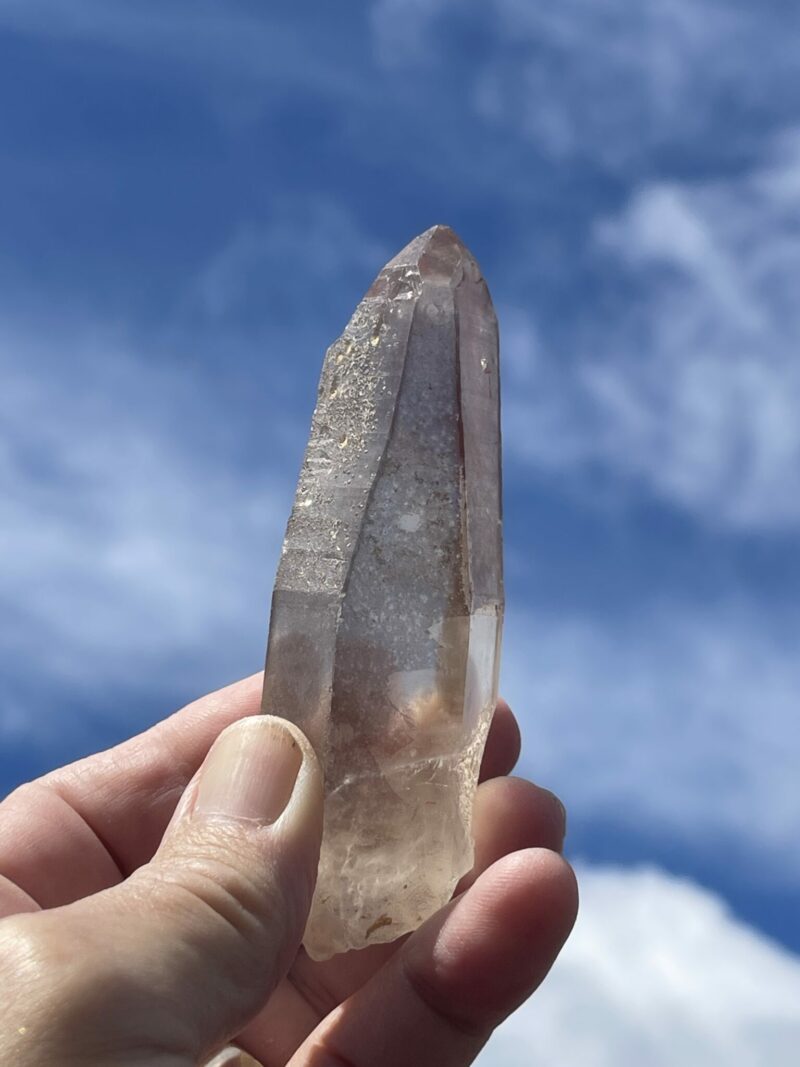 This is Heart-Centered Pink Lemurian Quartz – 92g