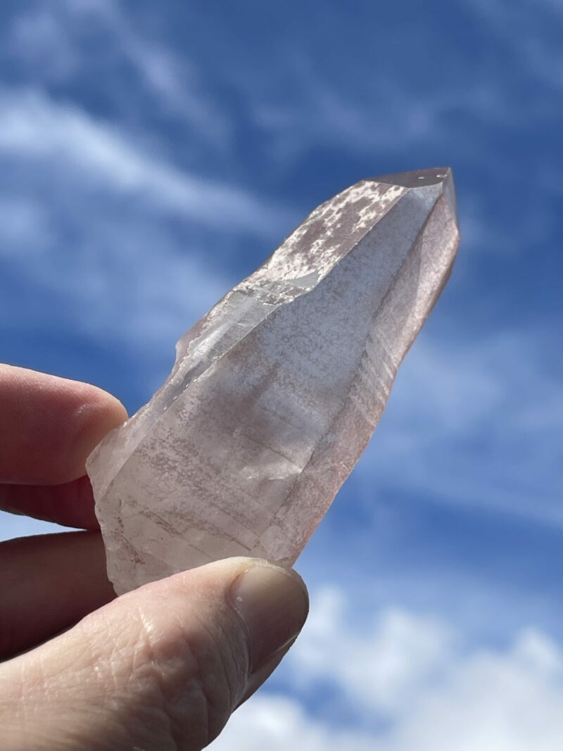 This is Harmony Pink Lemurian Quartz Crystal – 99g