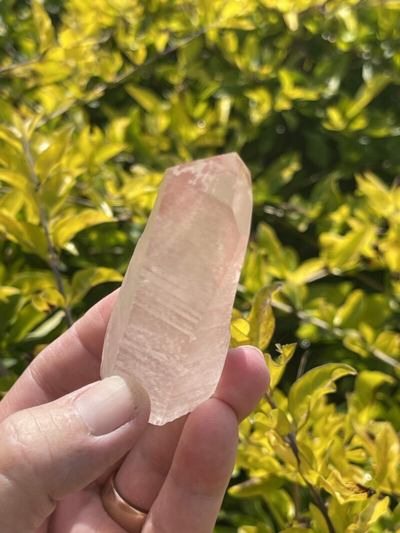 This is Harmony Pink Lemurian Quartz Crystal – 99g