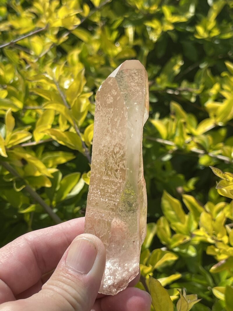 This is Nurturing Pink Lemurian Quartz Point – 118g