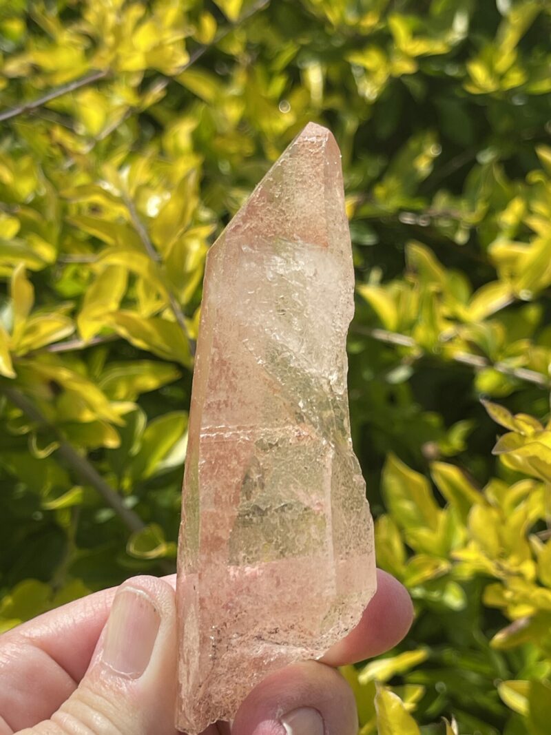 This is Nurturing Pink Lemurian Quartz Point – 118g