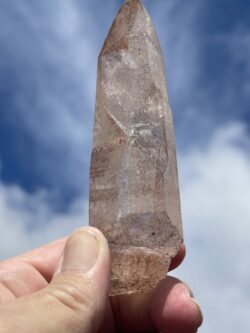 This is Nurturing Pink Lemurian Quartz Point – 118g