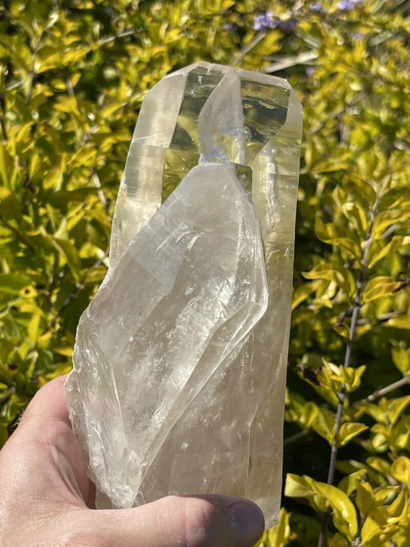 This is Unique Tabby Citrine with Clear Quartz Bridge – 1.18kg