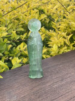 This is Green Fluorite Mother Mary Carving – 15cm