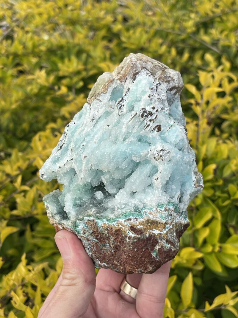 This is Transformative Hemimorphite Raw Specimen – 935g of Pure Healing Power