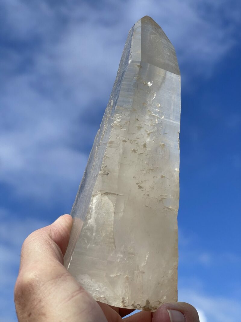 This is Ancient Smokey Quartz Tower with Etched Codes – 800g