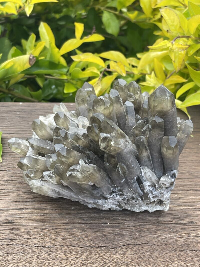 This is Unique Dark Smokey Quartz Cluster – 915g