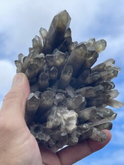 This is Unique Dark Smokey Quartz Cluster – 915g